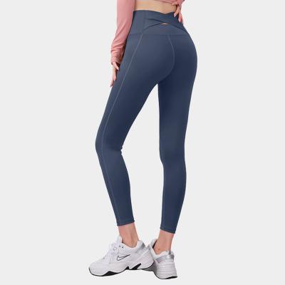 China NEW 80 20 Spandex Workout Fitness Gym Wear Breathable Nylon Lift Up Stretch Yoga Pants High Waisted Stacked Leggings For Women for sale