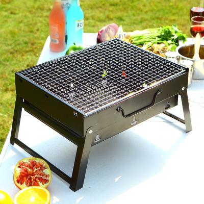 China Easily Assembled Folding Portable Charcoal BBQ For Outdoor Smoker Mini Foldable Durable BBQ Grill for sale