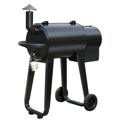 China Large Area BBQ Smoker Drum Charcoal Barbecue Grill Offset Easily Collected Cooking Smoker for sale