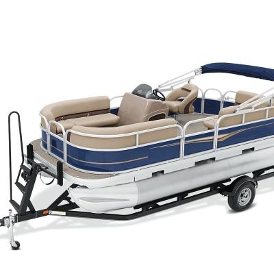 China Aluminum Boat Trailer 19ft Pontoon Boat Trailer With Single Axle for sale