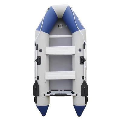 China Warter Sports 2.3m 7.6ft PVC Rigid Inflatable Rowing Boat Pontoon Boat Speed ​​Inflatable Fishing Boat for sale