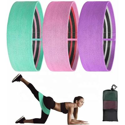 China Customized Durable And High Elastic Force Logo Body Stretching Yoga Exercise Leg Hip Bands For Women for sale