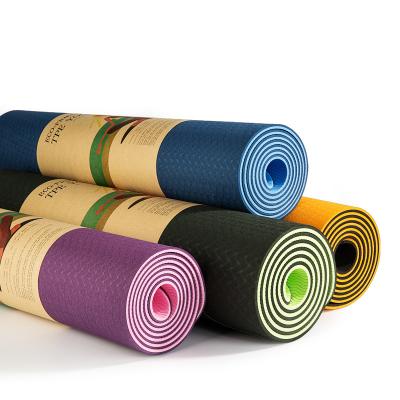 China High Quality Waterproof Double Layer Private Label Tape Yoga Mat for sale