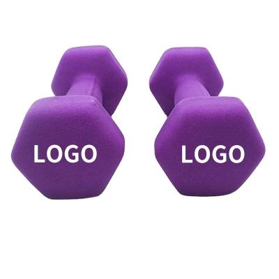 China Comfortable Colorful Coated Neoprene Kg Dumbbell Different Set for sale