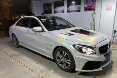 China Pearl White Color Changing Vinyl Car Wrap for BENZ model for sale