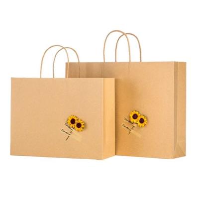 China Customized Gift paper bag handbag shopping bag kraft paper packing bag LOGO printing for packaging for sale