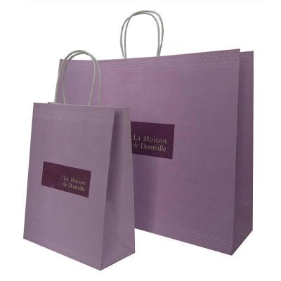 China Wholesale large base personalized brown gift kraft tote paper bags with handle for sale