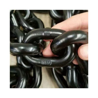 China High Quality Black G80 Alloy Steel Alloy Steel Lifting Chain For Engineering Lifting for sale