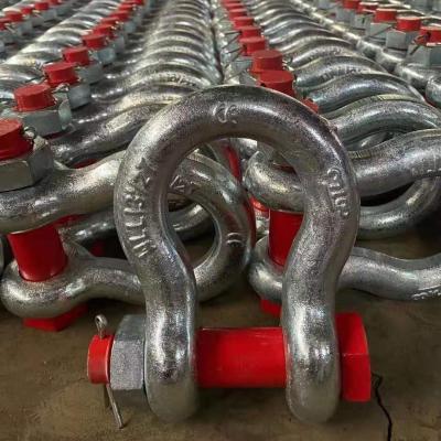 China Chinese Heavy Industry Supply Alloy Red/Yellow/Organge/Any Color Bow Anchor Shackles For Conntecting Chains Riggings for sale