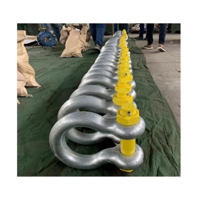 China Chinese Heavy Industry Supply Alloy Red/Yellow/Organge/Any Color H.D.G/E.G Bow Anchor Shackle For Conntecting Chain Riggings for sale