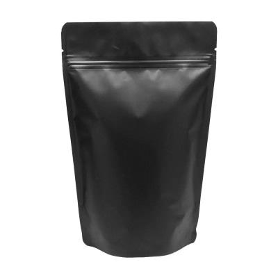 China Disposable Matte Black Food Grade Flat Bottom Pack Stand Up Pouch Coffee Outer Tea Bag Bags And With Valve Foil Zip Lock for sale