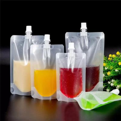 China Disposable Custom Printed Recycled Clear Resealable Back Up Soft Plastic Reusable Bag Liquid Blood Drink Bag Pouch With Spout for sale