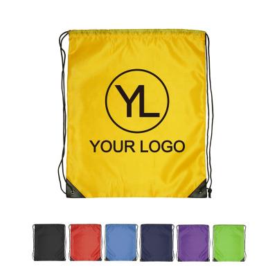 China Customized Bags Eco-Friendly LOGO Drawstring Bulk Bags Cinch Backpack Pull String Backpack For Sport for sale