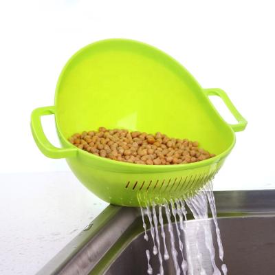 China Customized Logo Sustainable PP Fruit Vegetables Washing Strainer Basket For Kitchen for sale