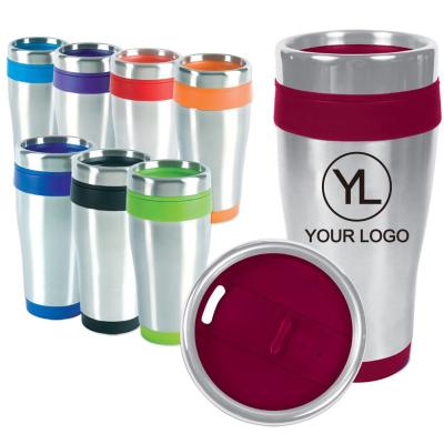 China Sustainable Personalized 16oz Stainless Steel Travel Insulated Mugs With Slide Lid for sale