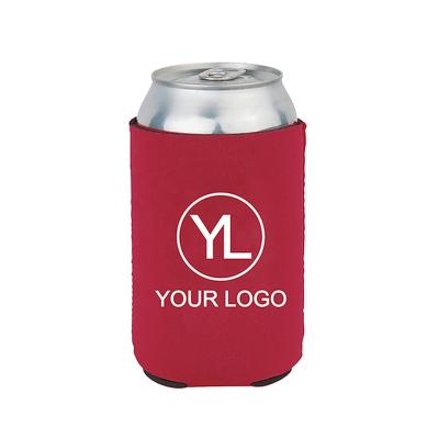 China Custom LOGO Low MOQ Personalized Insulated Soft Collapsible Slim Sleeve Beer Can Can Cooler For Soda Beverage Beer for sale