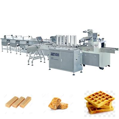 China TEFUDE China Bakery Packaging Machine Wafer Biscuit Packing Machine Multifunctional Product Packing Production Line for Food Packing for sale