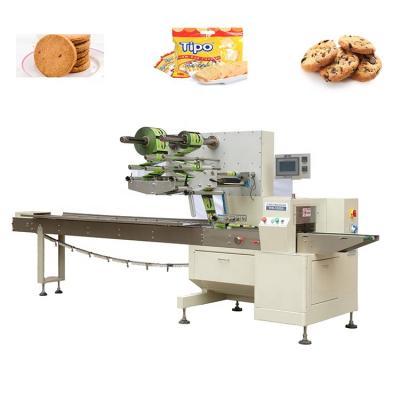 China High Speed ​​Automatic Flowing Food Wrapping Pillow Bag Ice Lolly Cupcake Moon Cake Pie Pita Bread Biscuit Small Packing Machine for sale