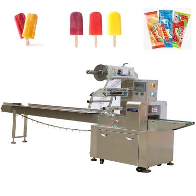 China Lolly Popsicle Bread Flow Frozen Packaging Packaging Machine Food Ice Cream Packaging Machine for sale