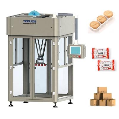 China TEFUDE Food High Efficiency Robotic Machine for Biscuit Picking Industrial Robot Machine DELTA Robot Arm Transfer Wrapping for sale