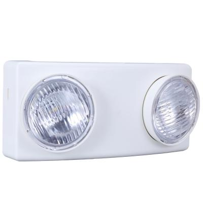 China Auto Rechargeable Wall Mounted Emergency Light Double Head Battery Twin Spot Emergency Light Double Head Light Energy Saving for sale