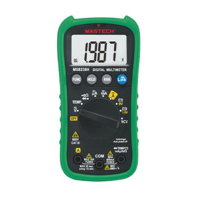 China Mastech MS8238H DMM Digital AC DC Measuring Digital Clamp Multimeter MS8238HCBGLO for sale