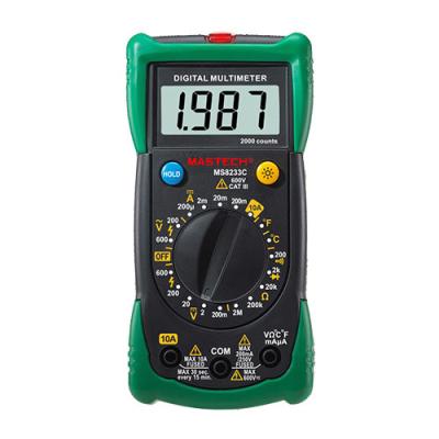 China Mastech MS8233C AC/DC Voltage Ammeter Ohm Precision Current Multimeter MS8233CCBGLO for sale