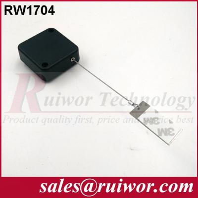 China Caja de tirón de la seguridad de la longitud de cable de 95 cm blanca/negro con el extremo de placa de identificación que se aferra en venta