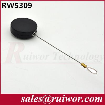 China Correa de acero retractable redonda plástica del cable del ABS con el extremo de cable de lazo 20 gramos en venta