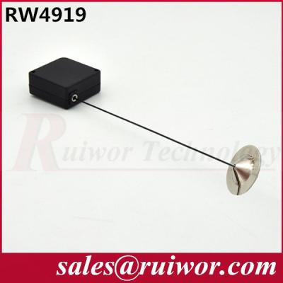 China Cable anti retractable del hurto del acero inoxidable con la placa de metal circular adhesiva en venta