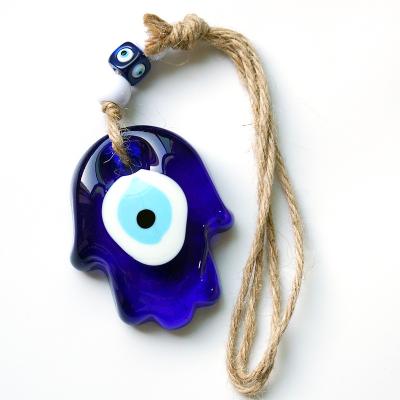 China Cool Baked Glass Other Devil's Eye Blue Eye Palm Medium Palm Home Office Wall Ornament Pendant for sale