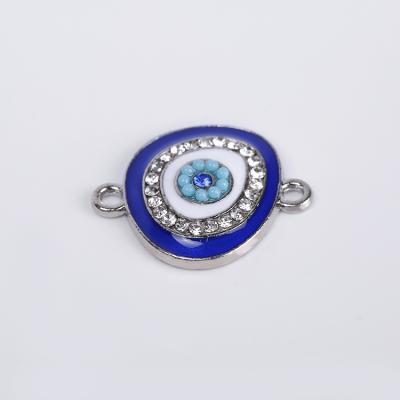 China Wholesale Oil Drop Jewelry Round Devil Eye Bracelet Connectors for sale