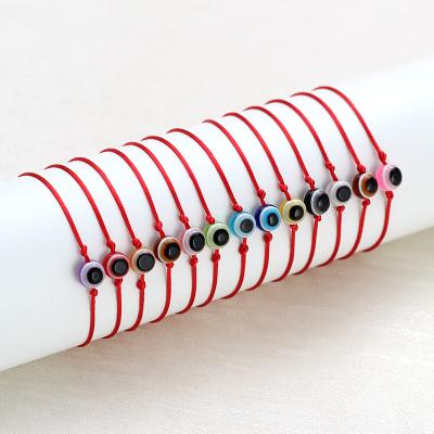 China CLASSIC Lucky Devil's Eye Colorful Beads Bracelet This Life Red Rope Lovers Design Bracelet for sale