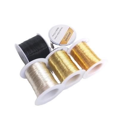 China Gold Plated 100 m 14K Gold Plated Handmade Material Winding Wire DIY Jewelry Forming Special Copper Wire for sale