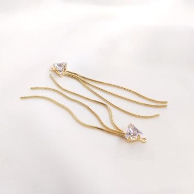 China Zircon Three Stock Tassel Earring News Design Pearl Tassel Beaded Earrings for sale