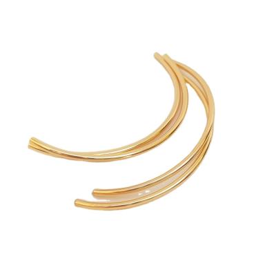 China Gold Plated 14K Gold Plated Elbow 60mm Semicircle Bracelet Accessories DIY Jewelry Copper Material for sale