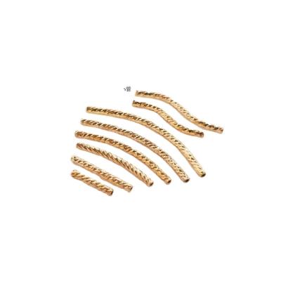 China Gold Plated 14K Gold Plated DIY Handmade Material Elbow Bracelet String Accessories Ornament Tube Straight Bassoon Wire for sale