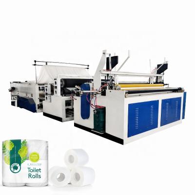 China Hotels Small Business Toilet Paper Roll Making Machine Toilet Paper Rewinding Production Line Price Cost for sale