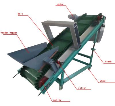 China Fire Resistant Adjustable Height Mobile Transport Conveyor For Bulk Raw Material Used In Plastic Recycling Industry for sale