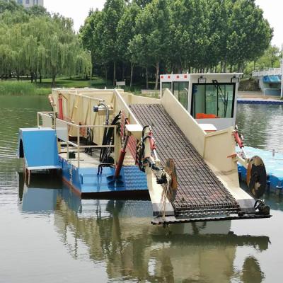 China 10 kubieke capaciteit Lake Weed Cutter Machine 1.6m is ontworpen om tien meter weed Harvester voor meren Te koop