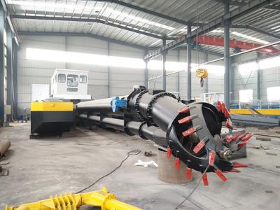 China 12inch Dredges River Dredging Machine Black Color 16kw Diesel Power Mud Dredging Boat for sale