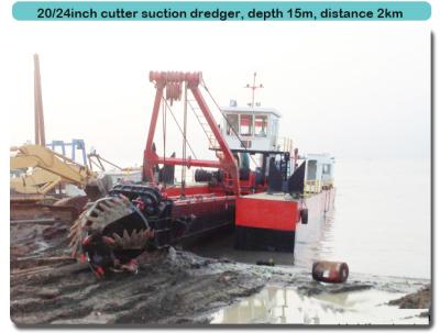 China Portable 600 mm 20 Inch Hydraulic cutterhead suction dredge Equipment For Port Deepening Capacity 6000m3/H for sale