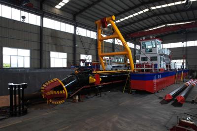 China Premium Steel Mud Dredger Ship / Sludge Dredging Boat  With GPS Navigation for sale