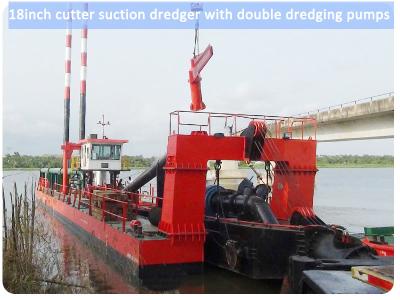 China 18 Inch 450mm Sea Sand Dredger Vessel For Dredging With Suction Cutter Crown And CCS Certification for sale