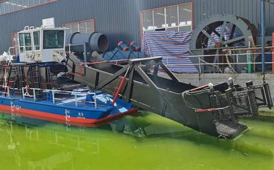 China 8 metros cúbicos 75kw Power Lake Weed Cutter Machine para la recolección de algas acuáticas del río en venta