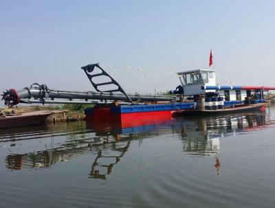 China The dredging vessel with a red color is designed to dig to a depth of twelve meters for sale