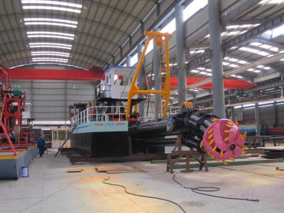 China 8 m Dredging depth Small Cutter Suction Sand Mining Dredging Dredger with Equiped Spud Carriage for sale