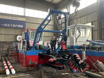 China Small Sand Dredging Ship High Capacity Sand Extraction Solution for Various Needs Dredging Depth 8m for sale