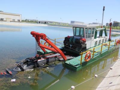 China Spud Carriage Uitgerust met 8 inch 80-100 kubieke meter/uur solide zand of modder snijmachine Zuigschroefmachine voor zanddredgen Verdieping en graven van kanalen Te koop