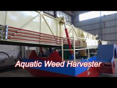 flexible aqua weed harvester 5km/h with 2 section rod design for water grass cutting aquatic weed cu